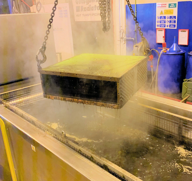 Ultrasonic Cleaning of heat exchanger equipment